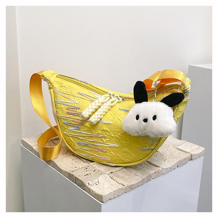 New Foreign Style Commuting Texture Nylon Cloth Dumpling Bag Simple Temperament Fashionable Shoulder Messenger Bag