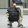 Schoolbag1011 Backpack Men's New Fashion Roll-up Cover Japanese Anti-splashing Large Capacity Leisure Travel No Pendant