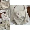 Trendy Printed Butterfly Canvas Tote Bag For Women Street Fashion Medium Size