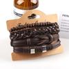 Unisex Handmade Woven Leather Bracelet - European and American Style Jewelry