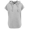 Build Your Brand Womens/Ladies Heather Oversized Sleeveless Hoodie