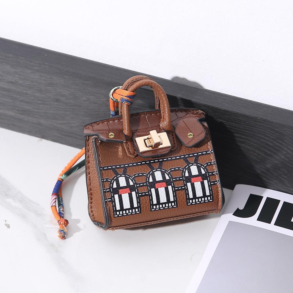 Internet-Berühmtheit neuer Aufkleber Diamant glänzend Haus Mini kleine Tasche Anhänger Kopfhörer Tasche Multifunktionale Münztasche Kreativ