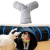 Katzentunnel Röhre Training Faltbar Kätzchen Katzen Spielzeug mit Spielball Katzen Tunnel Y-Form