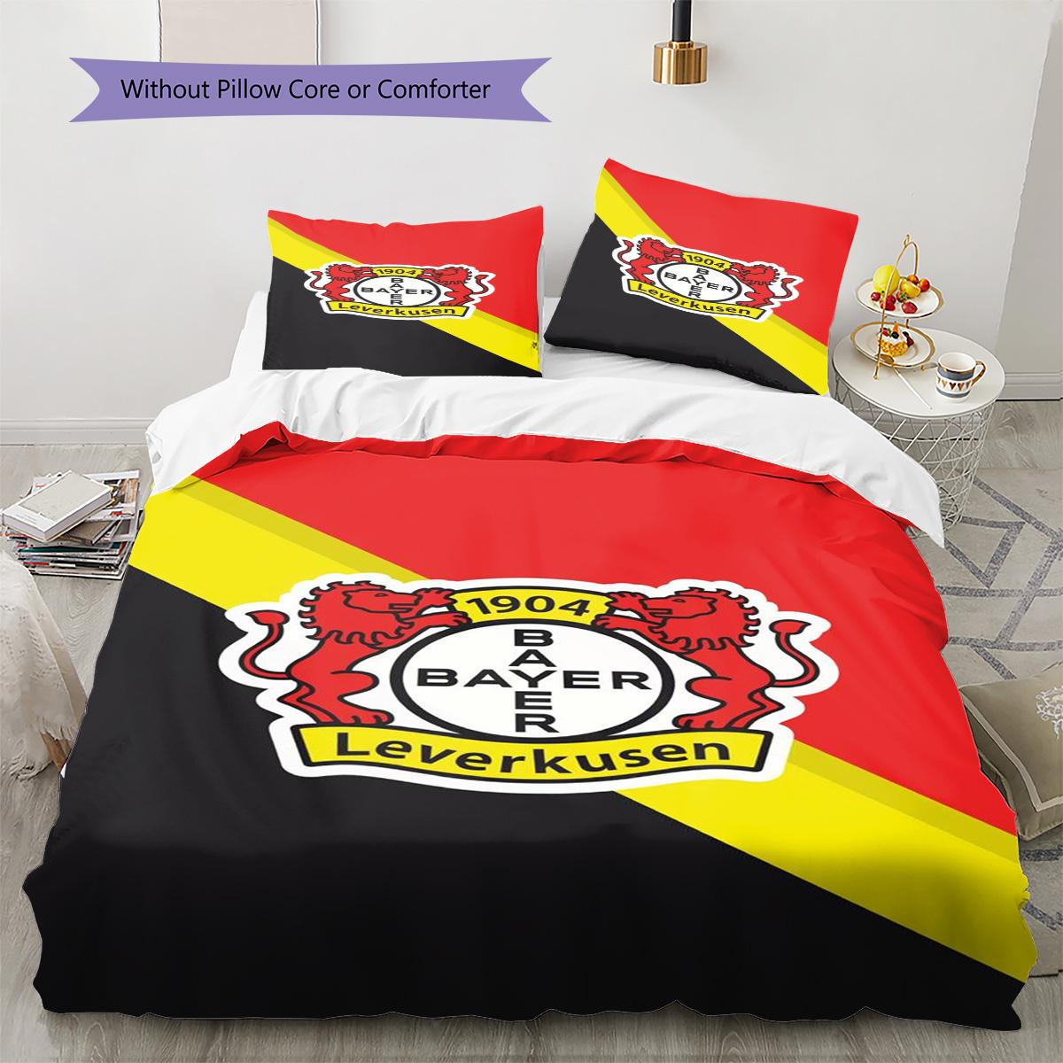

Bayer 04 Leverkusen Pattern Bedding Set Quilt Cover Pillowcase Home Decor Gift (1 * duvet cover + 2 * pillowcase, without core) 135x200cm