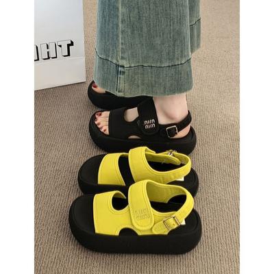 Fashion Versatile Velcro Platform Sandals for Women 2025 Summer New Super Hot Summer Beach Shoes To Increase Height Sandals for Women