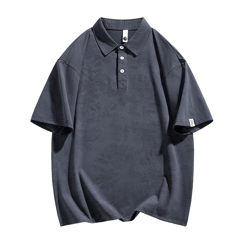 Lapel T-shirt Men Tie-dye Snowflake Cotton Summer Latest Comfortable Fit Leisure Top Men T-shirt