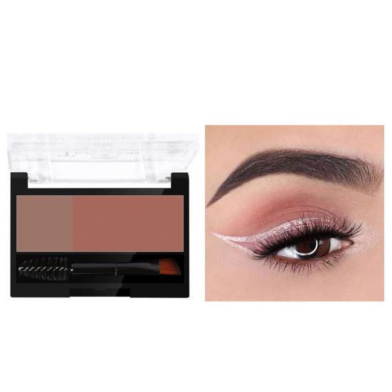 Brow Stamp Long Lasting Safe Fine Texture One-step Eyebrow Powder for Novice