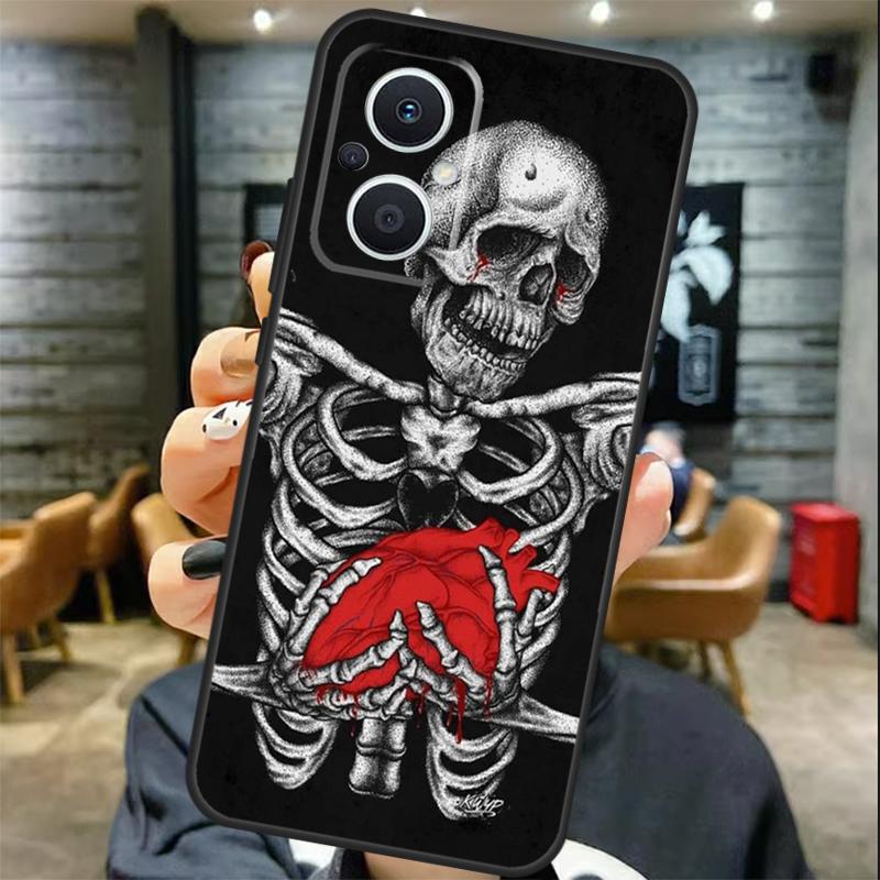 Psychedelische Skelett-Hülle für OPPO Reno 8T 7 8 10 11 12 13 Pro 13F 12F OPPO Find X8 Pro X6 X3 X5 Lite Hülle Coque