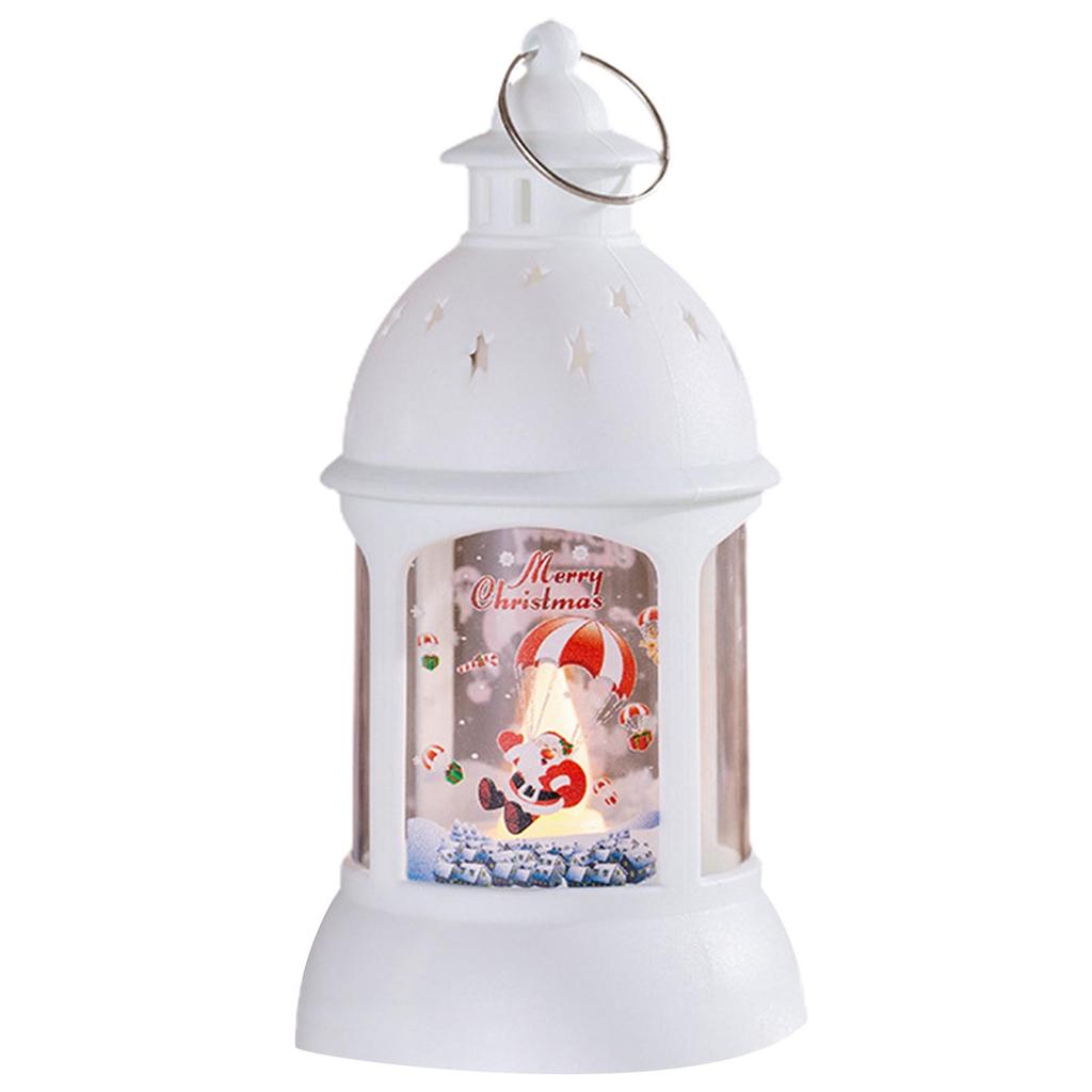 Christmas LED Lamp Tealight Soft-Lighting Flicker Free Battery Powered Portable Santa Claus Lantern Hanging Ornament