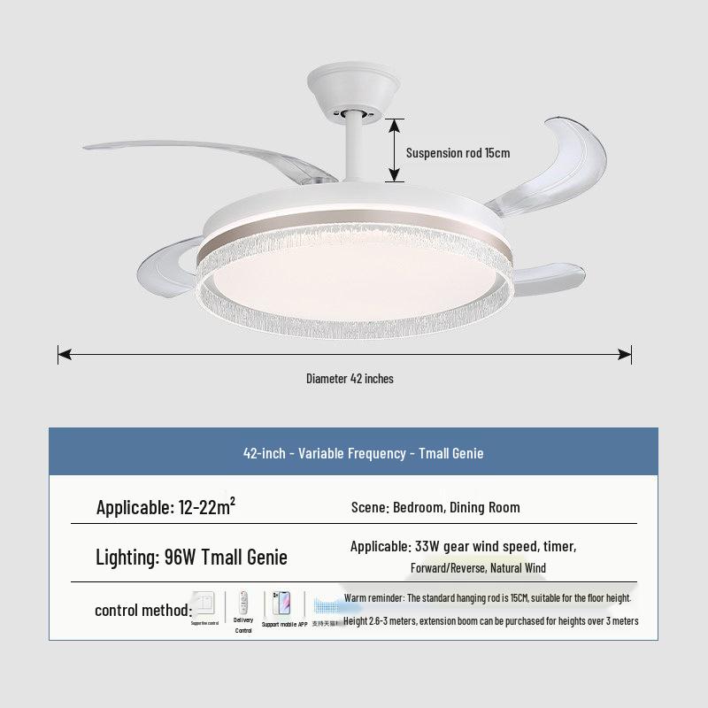 2026 New Model Flush Mount Ceiling Fan with Integrated Light for Living, Dining & Bedroom