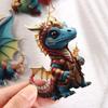 Acrylic Dragon Baby Hanging Ornament Dragon Baby Cute Christmas Dragon Pendants  Kids Gifts