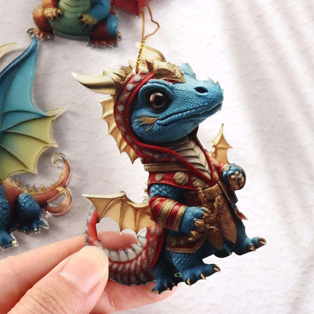 Acrylic Dragon Baby Hanging Ornament Dragon Baby Cute Christmas Dragon Pendants  Kids Gifts