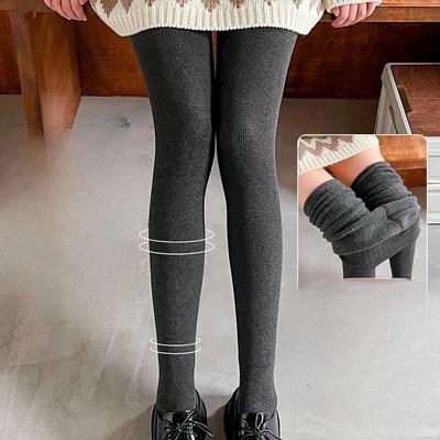 Damen Strumpfhose mit vertikalen Streifen, hoher Taille, warm, mit Baumwollfleece gefüttert, verdickt, Herbst Winter Oberbekleidung Steg-Leggings