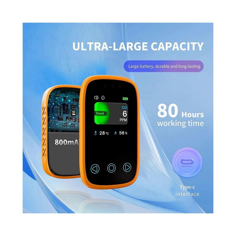 Travel Carbon Monoxide Detector Mini Camping Tent Alarm,Orange