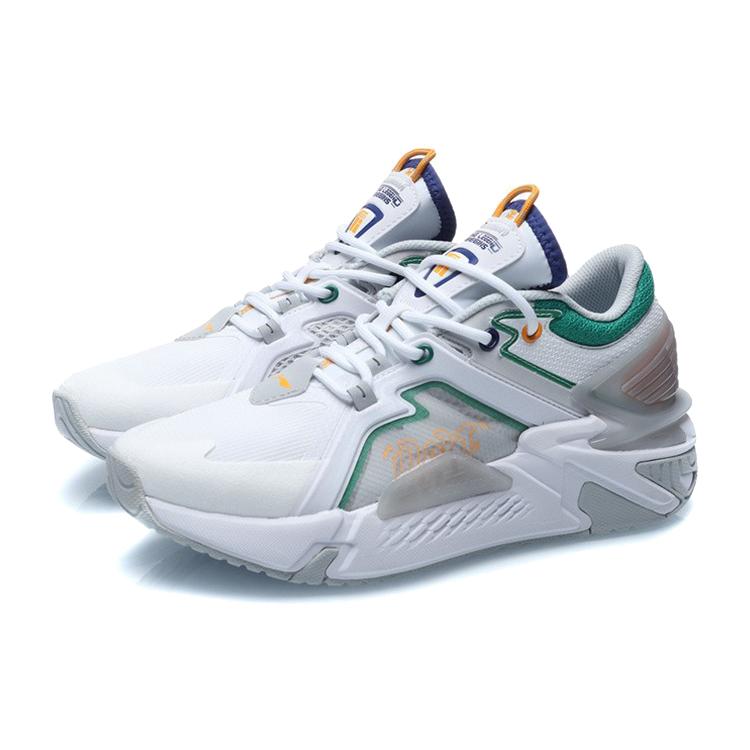 Li Ning 001 Textile, Synthetic Leather Slip Resistant Cushioning Abrasion Resistant Breathable Lightweight Low Top AGLR008-3