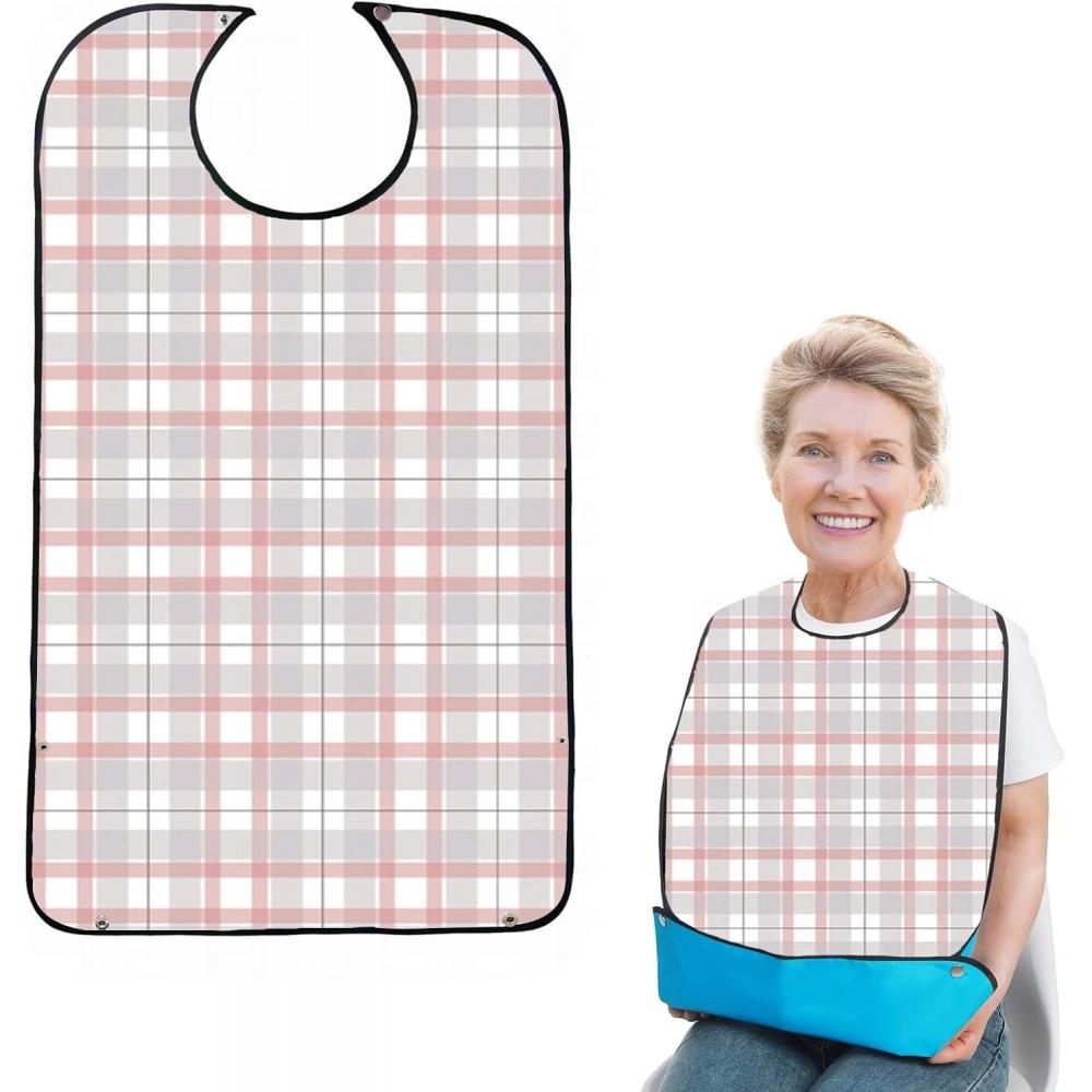 Водонепроницаемый кухонный фартук Hiliboom для взрослых, бежевый в клетку