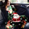 1pc Santa Claus Printing Lightweight Flannel Blanket, Comfortable and Warm Blanket, for Camping Sofa Bed and Couch Office, Gift