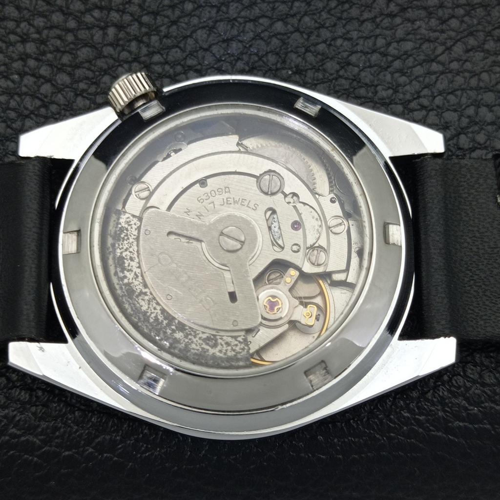 MENS VINTAGE SEIKO 5 AUTOMATIC REFURBISHED JAPAN BLACK DIAL WATCH A440428-4 Sk-a440428