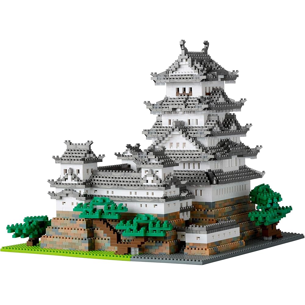Kawada Nanoblock Himeji Castle Special Deluxe Edition Metallic Silver Building Set NB-042A