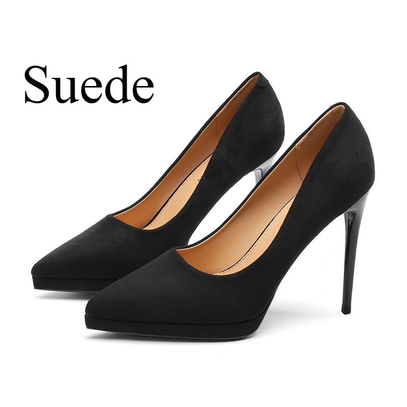 Sommer Neue Spitz Lackleder Wasserdicht Sexy Temperament frauen Stiletto High Heels