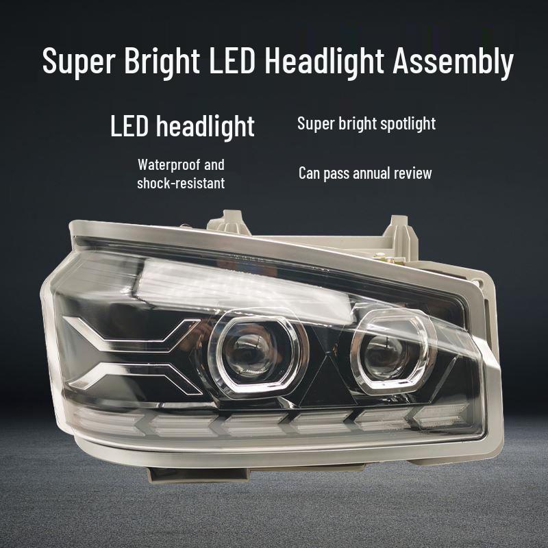 Sinotruk Howo 380/336 Dual-Lens Full LED Headlights, Super Bright Spotlight Flow