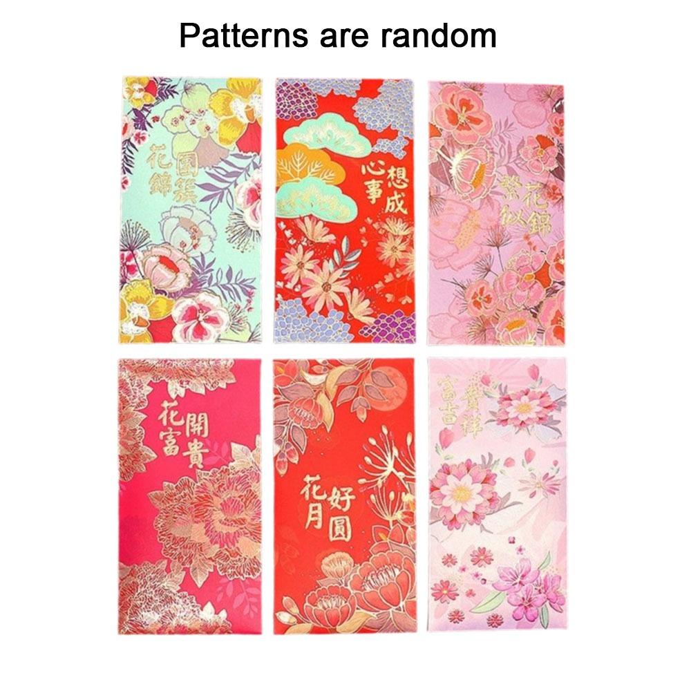 6Pcs Traditional Lucky Red Pocket Chinese Style Gift Bags  Birthday Celebration