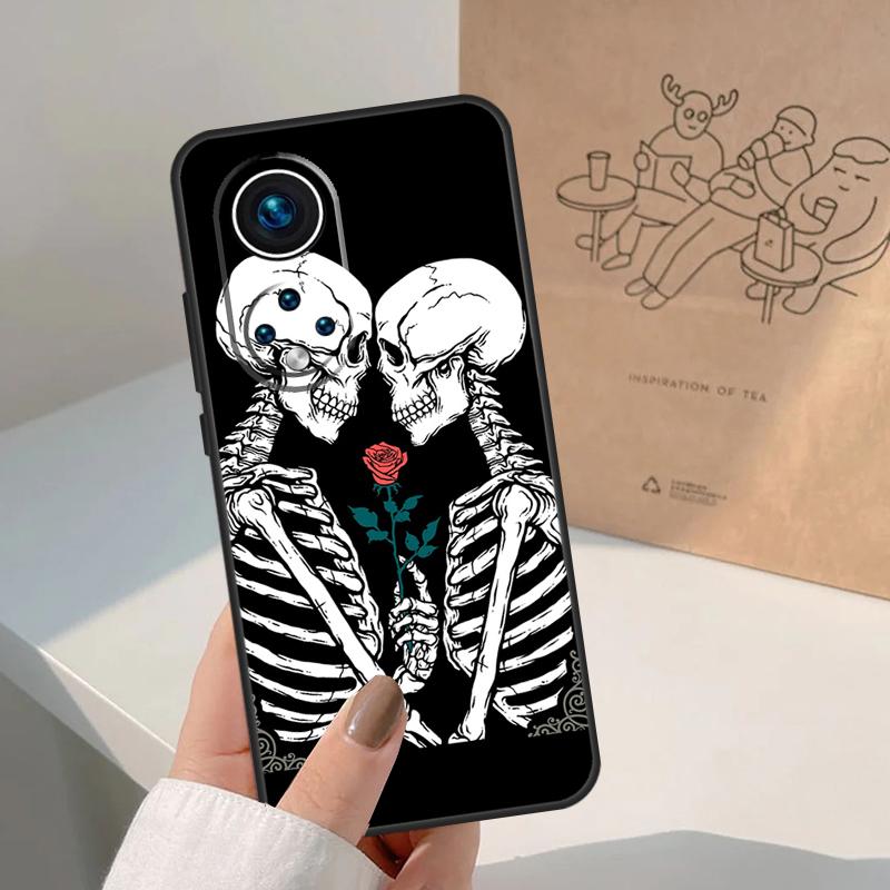 Skeleton Skull Kiss Case For Honor Magic 7 Lite 5 6 8 Pro Cover For Honor 400 200 90 70 50 X8a X8b X9a X9b X9c