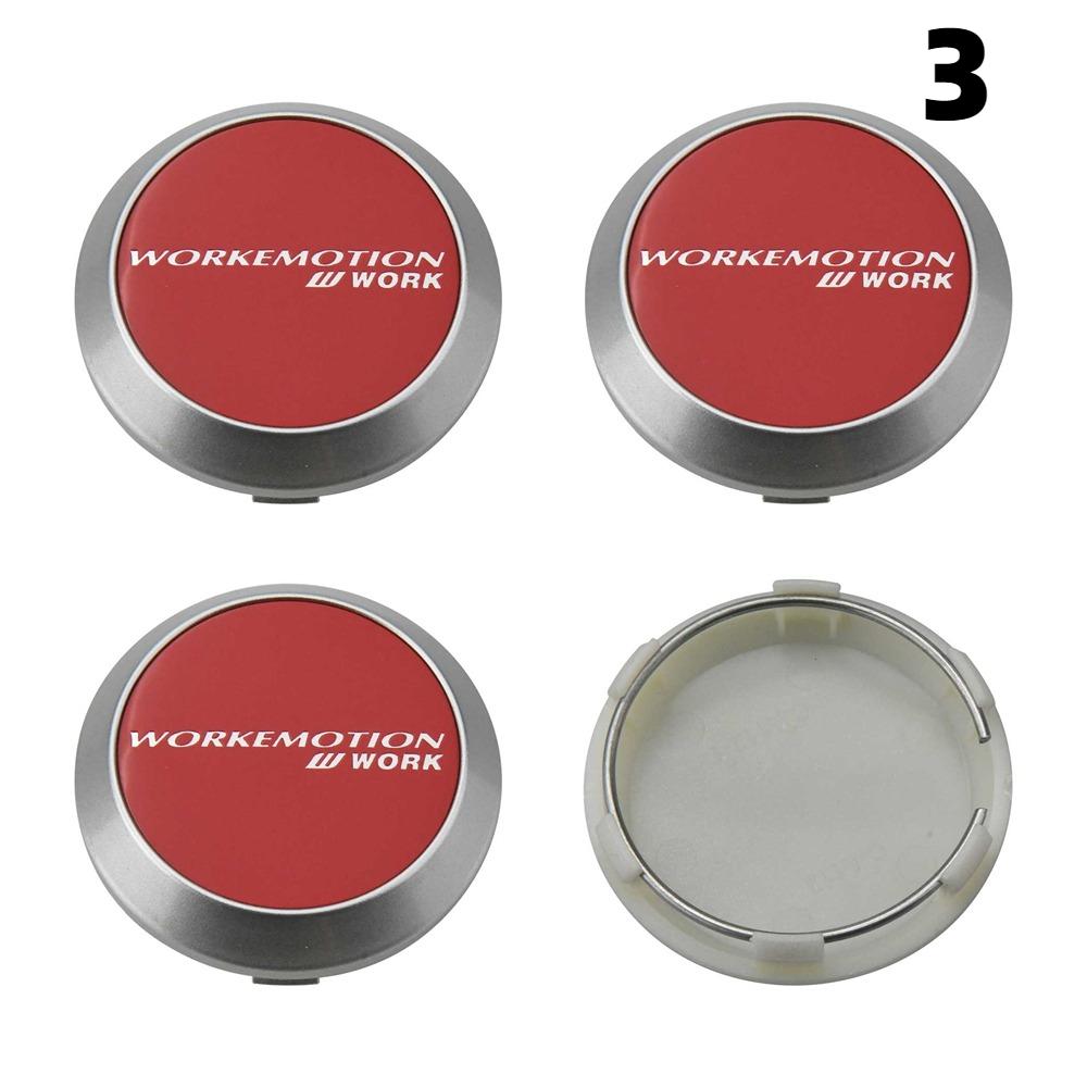 4 STuks Nieuwe 64MM Buiten Diameter / 60MM Binnen Diameter Dop Voor Velgen WORK EMOTION EQUIP MEISTER VS Logo Wielnaafdop Sportauto Velgkap Naafdoppen