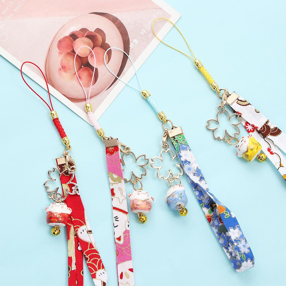 Zinc Zinc Alloy Cartoon Design Bag Pendent Japanese Style Pendant Lucky Cat Car Key Ring Women Key Chain