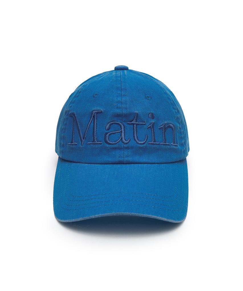 Mattengkim Matin Logo Washed Ball Cap In Blue