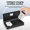 PALO NP-BX1 Np Bx1 Battery + 2 Slots LCD Charger Case for Sony DSC-RX100 DSC-WX500 IV HX300 WX300 HDR-AS15 X3000R MV1 AS30V