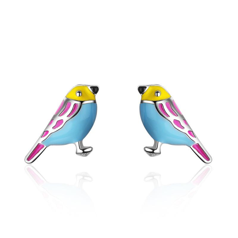 

Buyee 925 Sterling Silver Small Stud Earring Cute Bird Animal Earring for Women Fashion Fine Jewelry Earring with Box