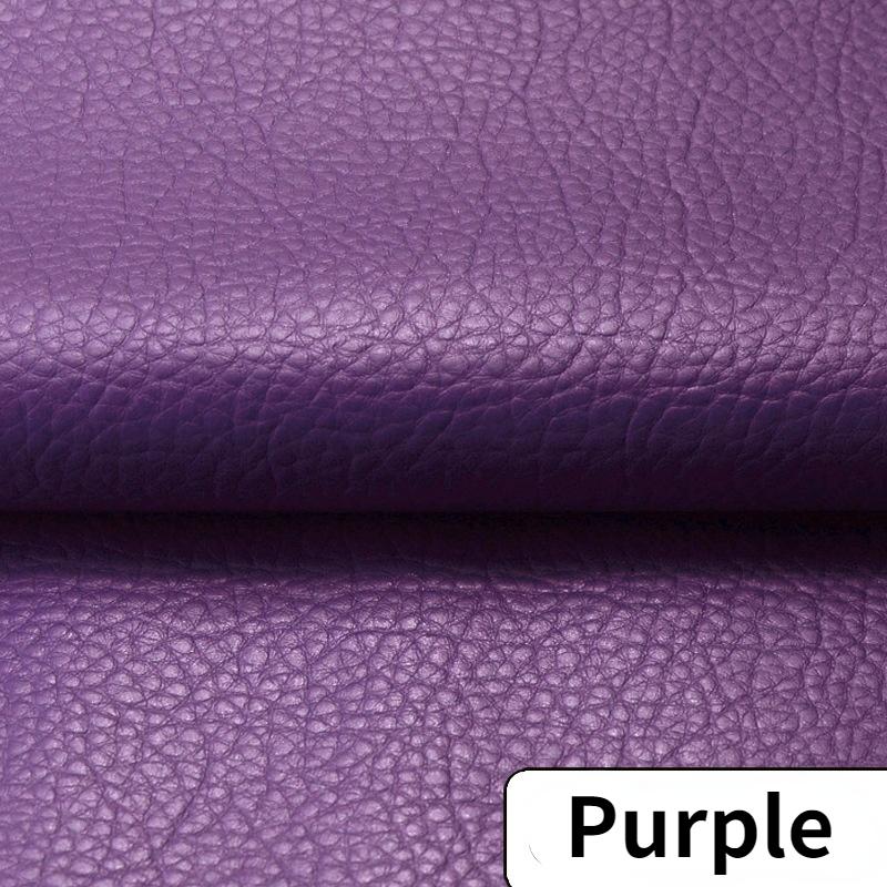 A4 Piele sintetică PU textură litchi Pânză piele artificială sintetică Pentru cusut Geantă fundă Broșe Canapea Mașină Materiale DIY Foaie violet