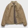 Men's Thickened Lambskin Lapel Winter Coat, Khaki A2, Cotton, Long-Sleeved, Plus Velvet