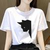 Modal Fabric Female Print Summer New Simple Cartoon Pattern T-shirt Harajuku Casual Short Sleeve T-shirt Summer New Streetwear