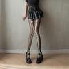 Halloween Skeleton Women Pantyhose Ghost Leg Print Contrast Color Glow At Night Luminous Thin Mesh Terrifying Anti-slip Cosplay