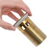 Push-button Drain - vidaXL - Gold - 6.4x6.4x9.1 Cm - Zinc and Brass - Easy To Clean