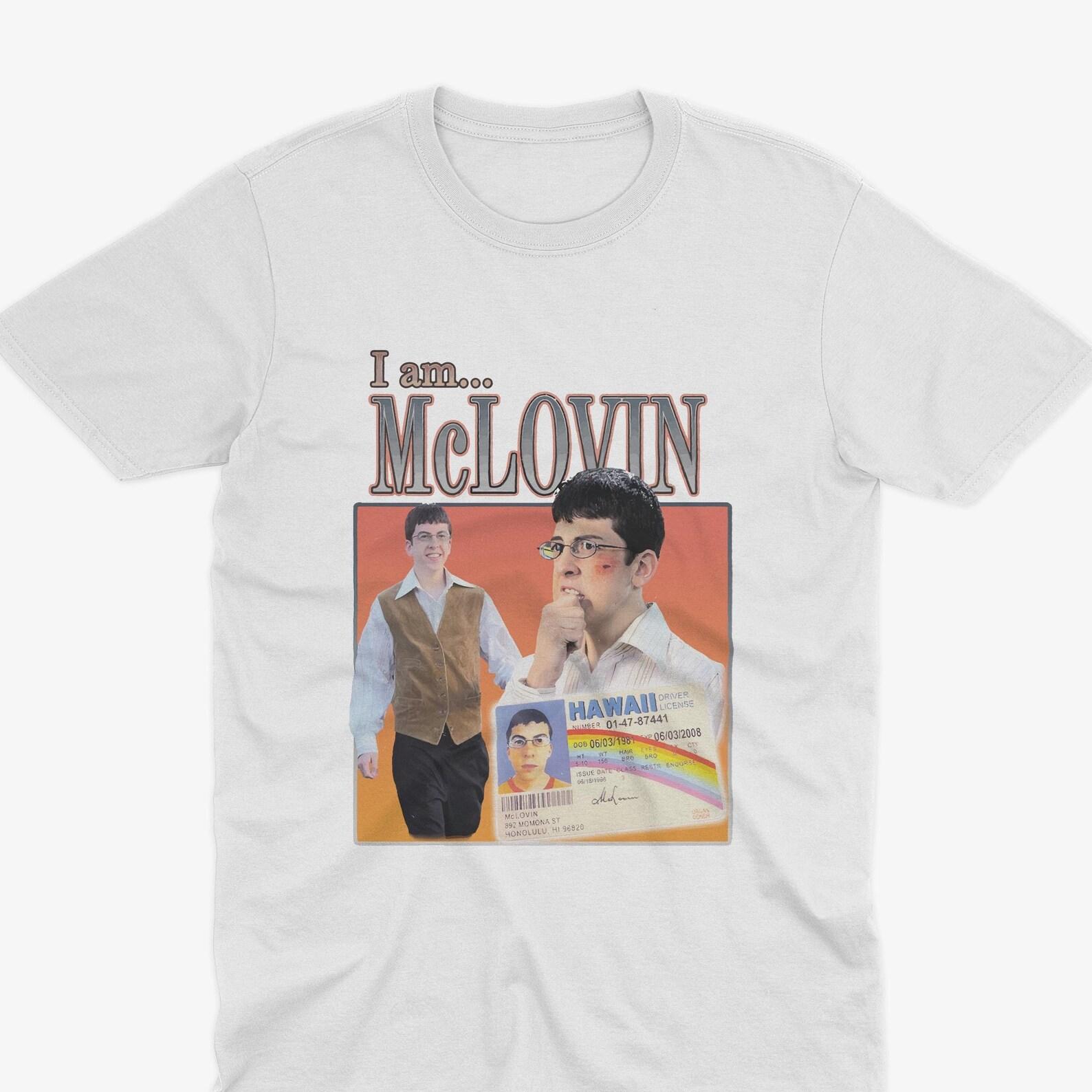 Funny McLovin T-Shirt, Superbad Tribute Tee for Fans of Fogell, Superbad  I Am Mclovin  T-Shirt, Superbad T-Shirt, Jonah Hill, Seth Rogan M