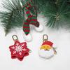 Christmas Theme Coin Purse Pendant Keychain Snowflake Charm Pendant Keyring Jewelry For Girl Women Gift Bag Decoration