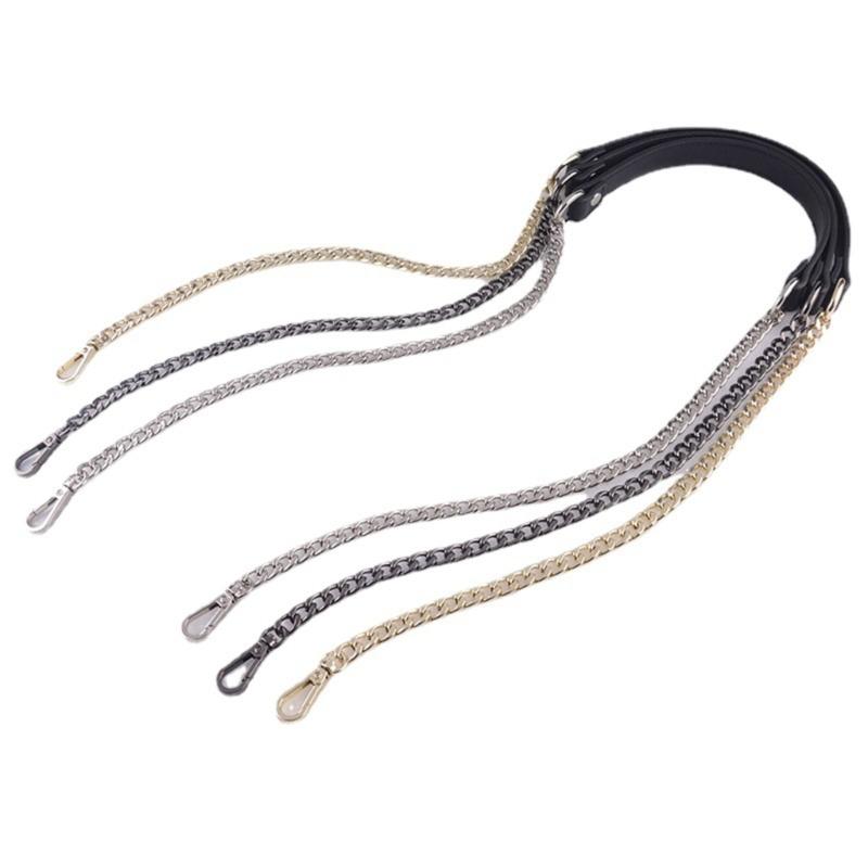 PU Leather Shoulder Strap Metal Bag Chain Replacement Belt Handbag Replacement Strap Bag Strap for Crossbody Bag
