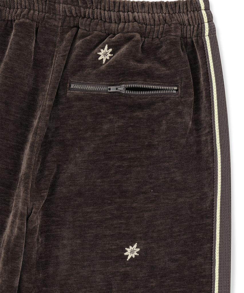 Sun Love Velor Twinkle Track Pants Brown