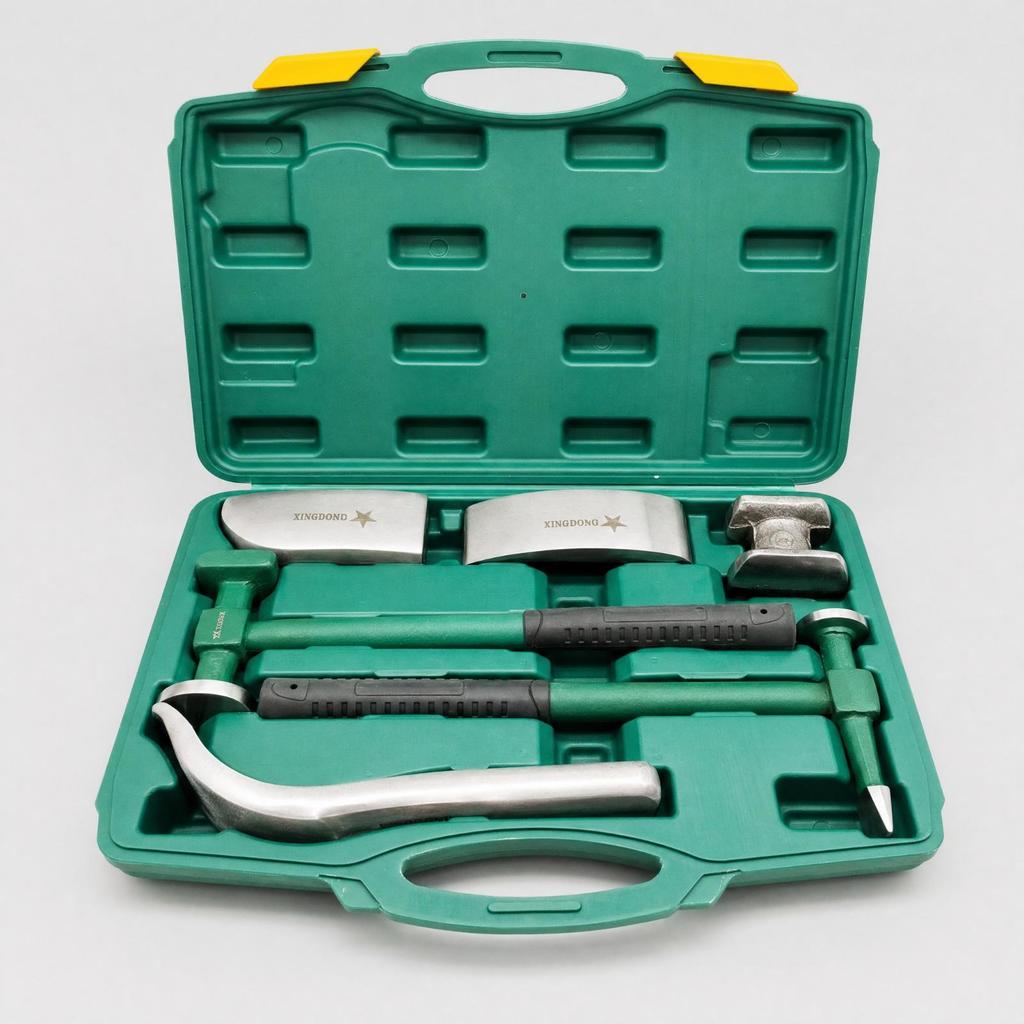 6 Pieces Sheet Metal Hammer Set Professional Body Polished