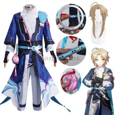 Gra Kostium Cosplay Yanqing Kostium Cosplay Impact Pełny Zestaw Stroje do Odgrywania Ról Dla Mężczyzn Ubrania na Halloweenową Imprezę Karnawałową