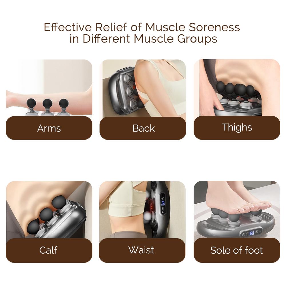 12-Head Fascia Gun High Frequency Vibration Body Massage Gun Back Massager Waist Massager Neck Shoulder Thigh Fascia masajeador