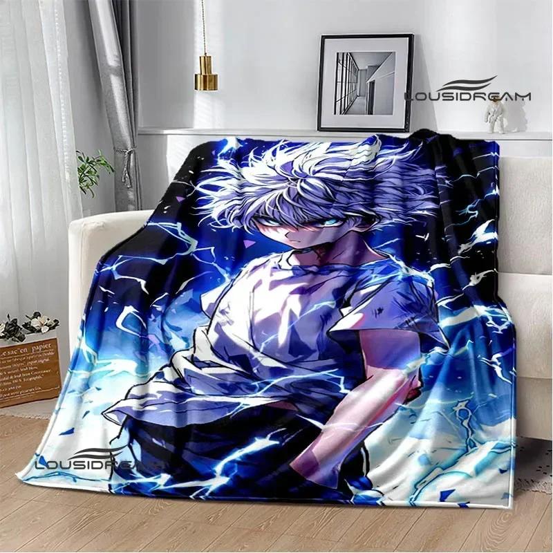 HUNTER×HUNTER Cartoon Printed blankets Picnic blanket Flange Warm blanket Home travel blankets bed linings birthday gift