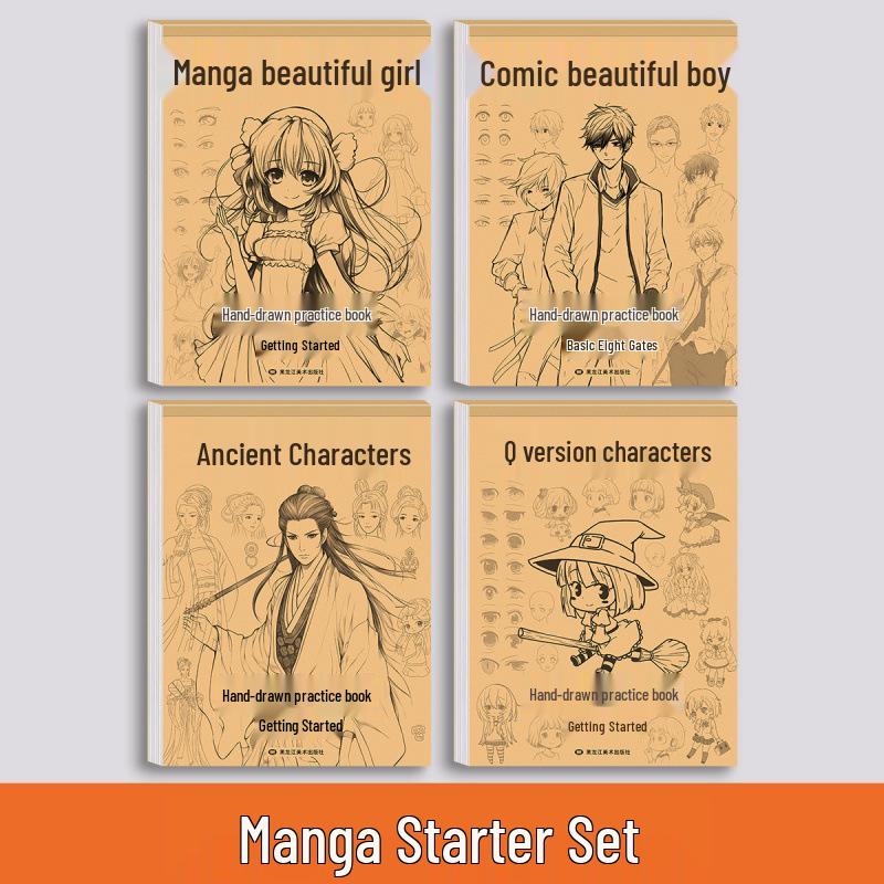 Manga-Anfängerleitfaden: Anime-Charakter-Zeichenbuch im antiken Stil für Kinder