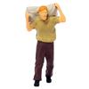 Professional 1:87 Scale Building Site Resin Model with Workers Moving Materials Hobbyist Collectible Model Gift