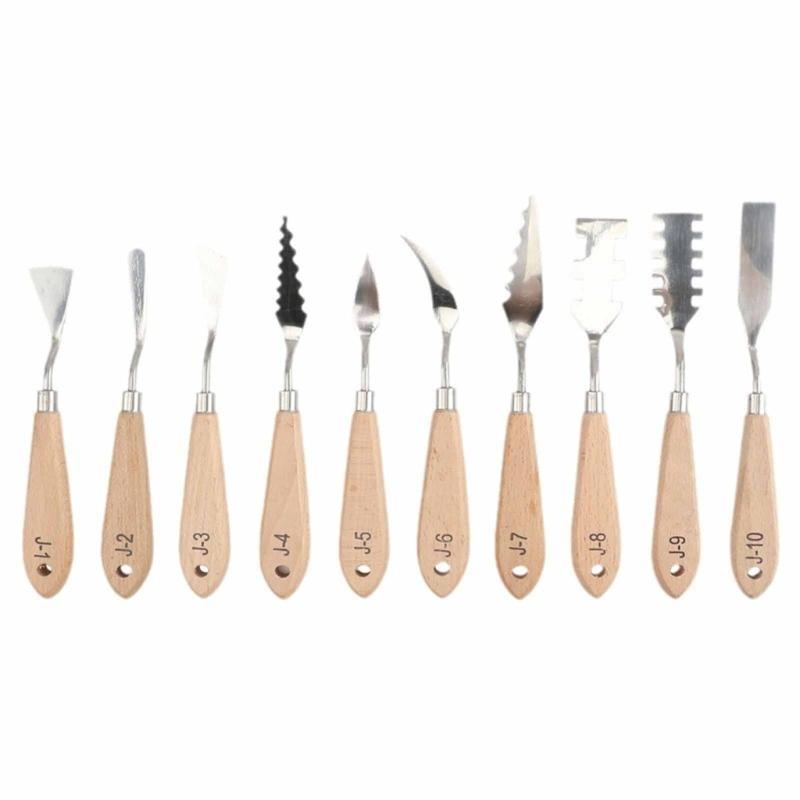 

10 Pcs/Set Painting Spatula Set Painting Scraper Set Painting Scraper Painting Tool Painting Accessories for Oil Painting 1