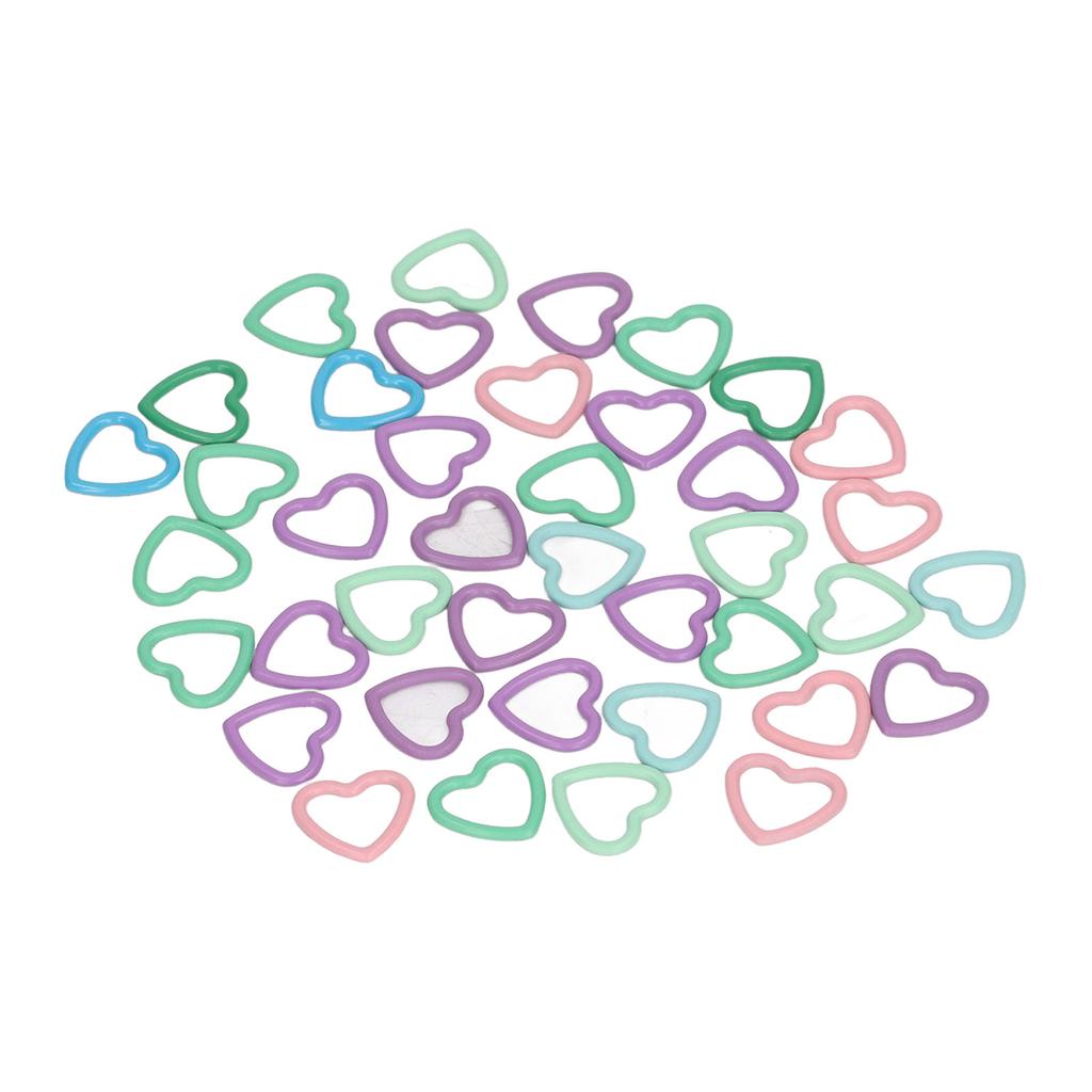 40PCS Heart Shaped Stitch Markers Metal Crochet Stitch Markers for DIY Knitting Accessories