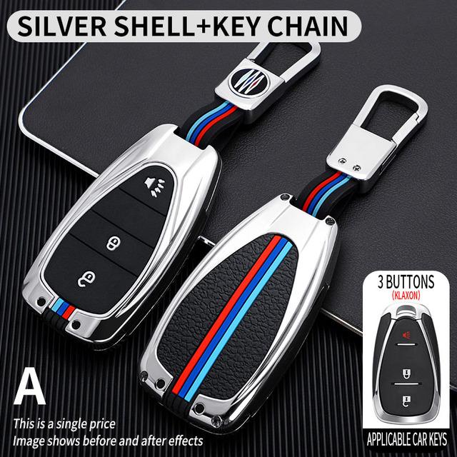 Чехол для ключей из цинкового сплава для Chevrolet 2017 20 18 2019 2020 2021 Chevy Malibu Camaro Trax Traverse Sonic Cruze Volt Equinox